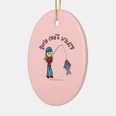 Light Gevist Girl Keramisch Ornament (Links)