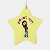 Light Girl die Saxophone speelt Keramisch Ornament (Rechts)