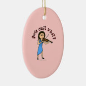 Light Girl die Violin speelt Keramisch Ornament (Rechts)