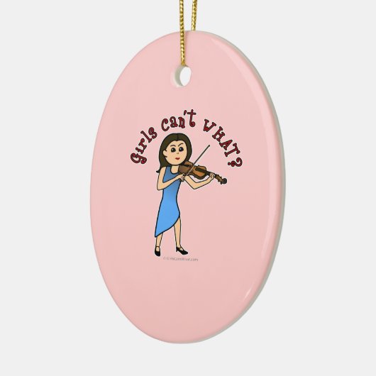 Light Girl die Violin speelt Keramisch Ornament (Links)