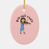 Light Girl die Violin speelt Keramisch Ornament (Voorkant)