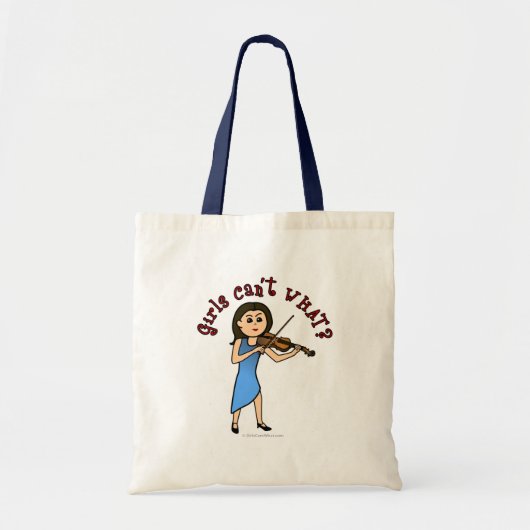 Light Girl die Violin speelt Tote Bag (Voorkant)