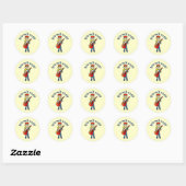 Light Girl Guitar-speler Ronde Sticker (Vel)