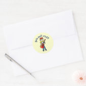 Light Girl Guitar-speler Ronde Sticker (Envelop)