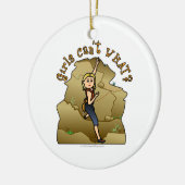 Light Girl Rock Keramisch Ornament (Links)