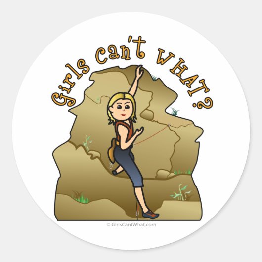 Light Girl Rock Ronde Sticker (Voorkant)