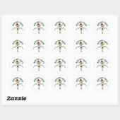 Light Girl Runner in Green Uniform Ronde Sticker (Vel)