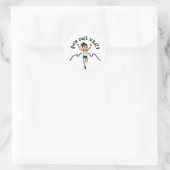 Light Girl Runner in Green Uniform Ronde Sticker (Tas)