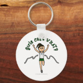 Light Girl Runner in Green Uniform Sleutelhanger (Voorkant)