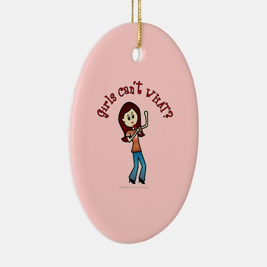 Light Girl Singer Keramisch Ornament (Rechts)