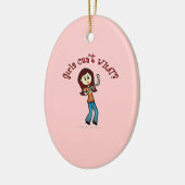 Light Girl Singer Keramisch Ornament (Links)