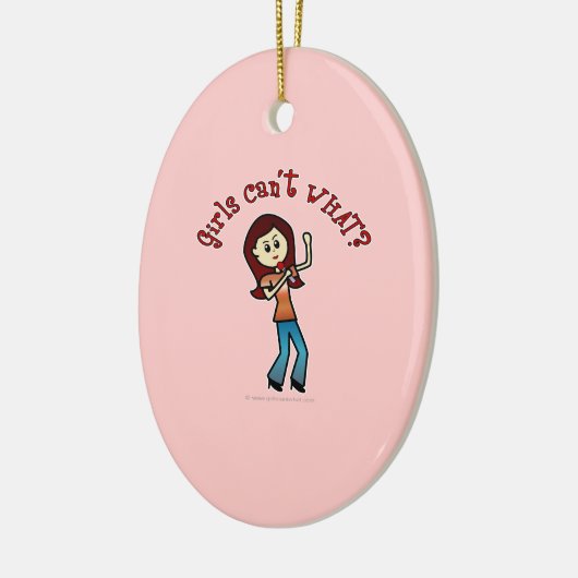 Light Girl Singer Keramisch Ornament (Links)