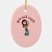 Light Girl Singer Keramisch Ornament (Voorkant)