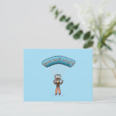 Light Girl Sky Diver Briefkaart (Staand voorkant)