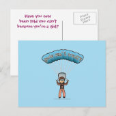 Light Girl Sky Diver Briefkaart (Voorkant / Achterkant)