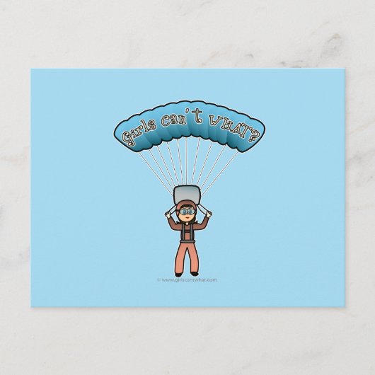 Light Girl Sky Diver Briefkaart (Voorkant)