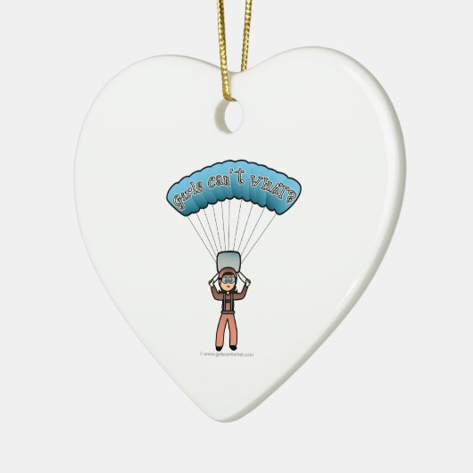 Light Girl Sky Diver Keramisch Ornament (Links)