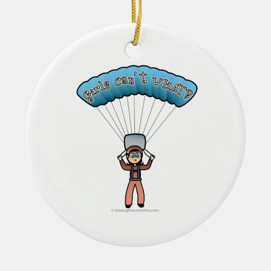 Light Girl Sky Diver Keramisch Ornament (Voorkant)
