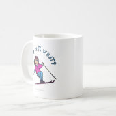 Light Girl Snow Skiing Koffiemok (Voorkant links)