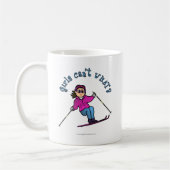 Light Girl Snow Skiing Koffiemok (Links)
