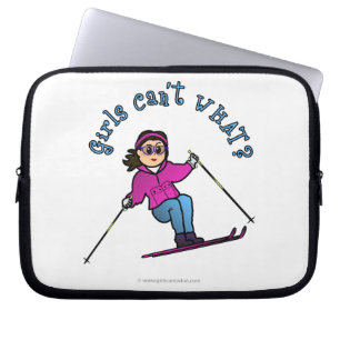 Light Girl Snow Skiing Laptop Sleeve
