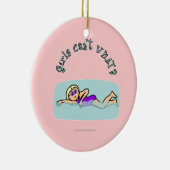 Light Girl Swimming Keramisch Ornament (Rechts)