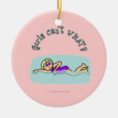 Light Girl Swimming Keramisch Ornament (Voorkant)