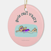 Light Girl Swimming Keramisch Ornament (Links)