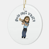 Light Girl Trumpet-speler Keramisch Ornament (Links)