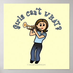 Light Girl Trumpet-speler Poster