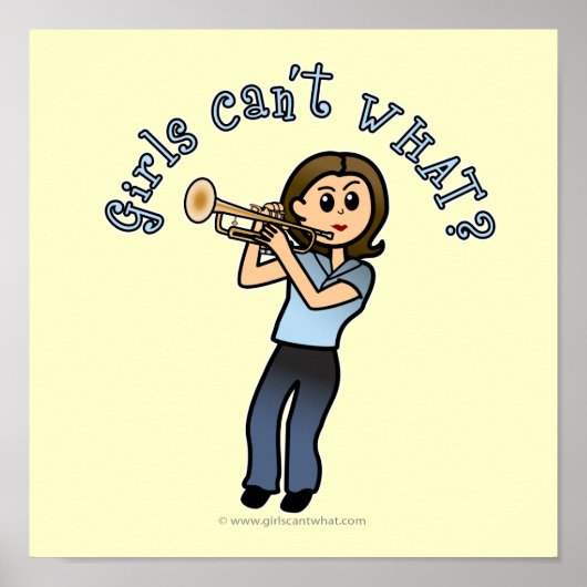 Light Girl Trumpet-speler Poster (Voorkant)