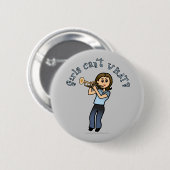 Light Girl Trumpet-speler Ronde Button 5,7 Cm (Voorkant /achterkant)