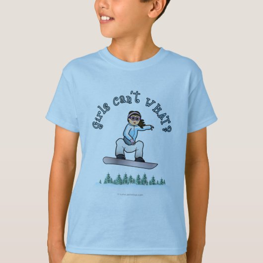 Light Girls Snowboarding T-shirt (Voorkant)
