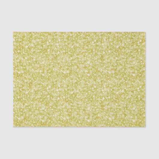Light Gold Faux Glitter en Sparkles Patroon Tissuepapier (Voorkant)
