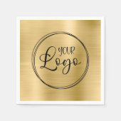 Light Gold Foil Business Logo Servet (Voorkant)