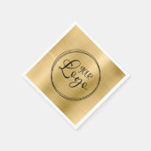 Light Gold Foil Business Logo Servet (Hoek)