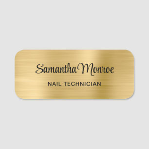 Light Gold Ombre Metallic Style-Folie Naamplaatje