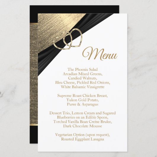 Light Golden Heart - Menu (Voorkant / Achterkant)