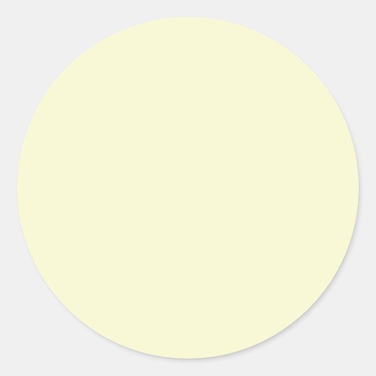 Light Goldenrod Yellow Ronde Sticker (Voorkant)