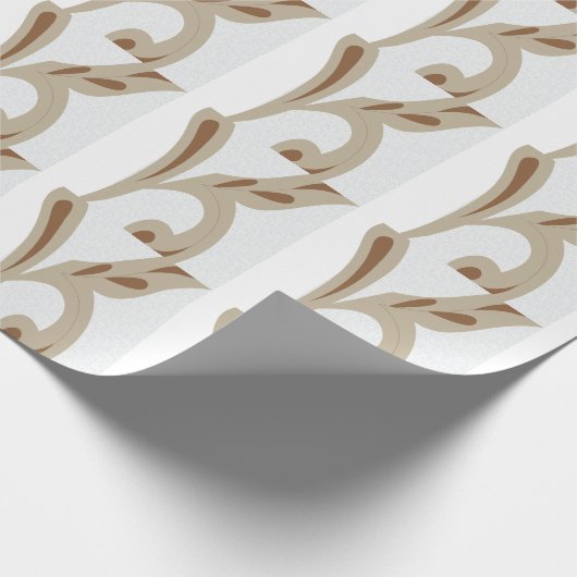 Light Gray Geometric Floral |Modern Summer Pattern Cadeaupapier (Hoek)
