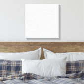 Light Gray Geometric Floral |Modern Summer Pattern Canvas Afdruk (Insitu (Slaapkamer))