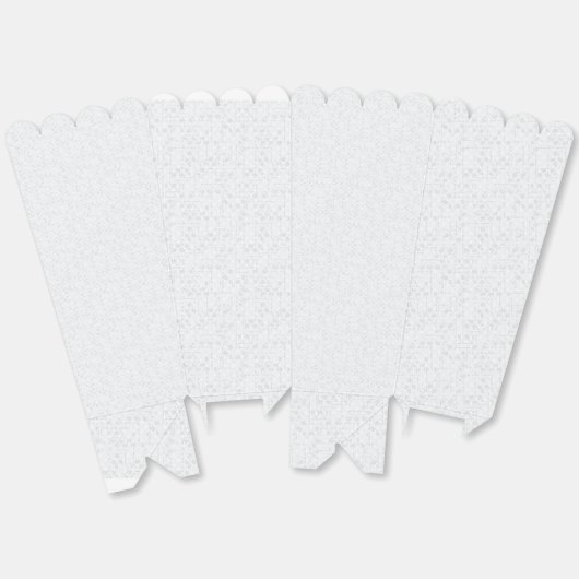 Light Gray Geometric Floral Pattern Bedankdoosjes (Ongevouwen)