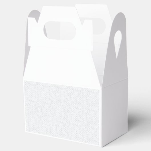 Light Gray Geometric Floral Pattern Bedankdoosjes (Geopend)