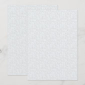 Light Gray Geometric Floral Pattern Bedankkaart (Voorkant / Achterkant)