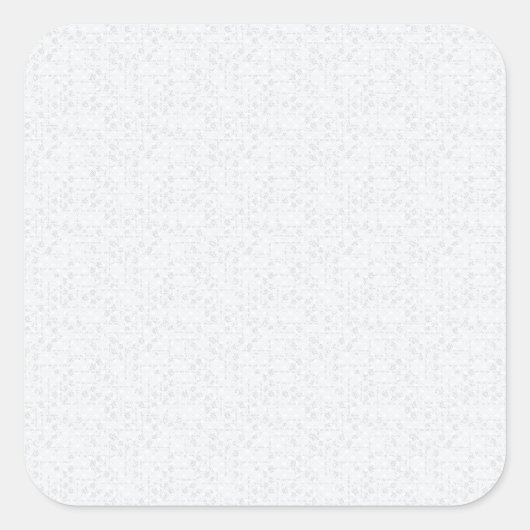 Light Gray Geometric Floral Pattern Vierkante Sticker (Voorkant)