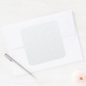 Light Gray Geometric Floral Pattern Vierkante Sticker (Envelop)