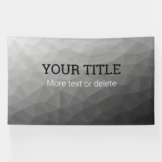Light gray geometric mesh Triangle custom text Spandoek (Horizontaal)
