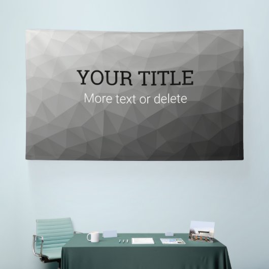 Light gray geometric mesh Triangle custom text Spandoek (Beurs)