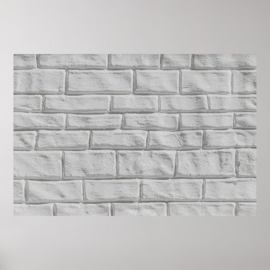 Light gray or white brick wall oppervlak textuur b poster (Voorkant)