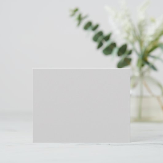 Light Gray Post Card Personalized Greeting Design Briefkaart (Staand voorkant)